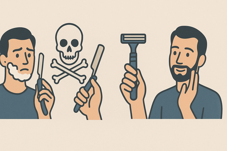 An illustration of a classic Gillette razor.